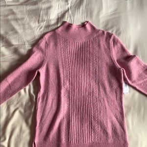 Turtleneck pink sweater